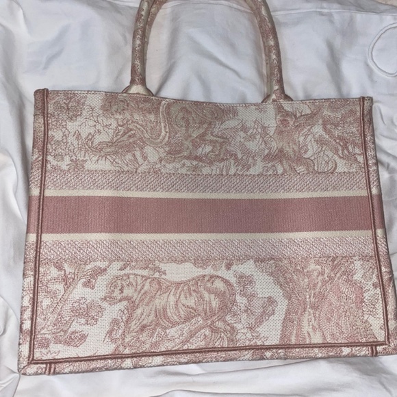 PINK CHRISTIAN DIOR BOOK TOTE MEDIUM - Picture 5 of 16